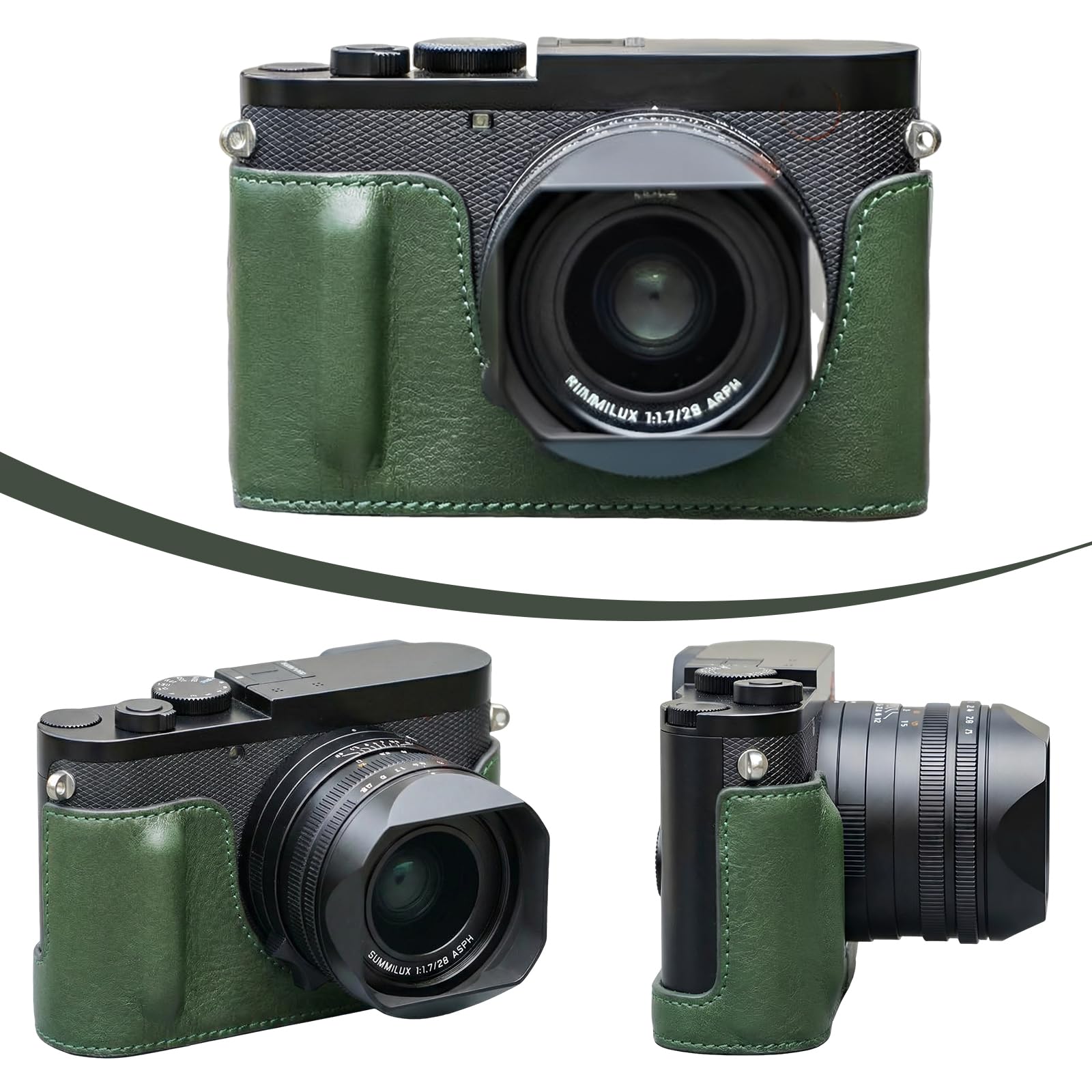 Amazon.co.jp: 本革ハーフケース Leica Q3 Q3 43カメラ対応 ハンド